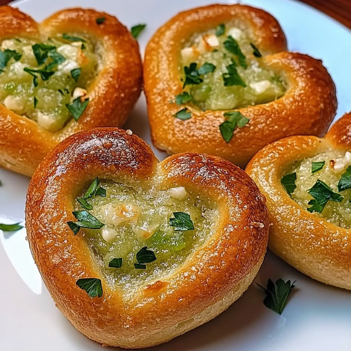 Parmesan Garlic Knot Hearts for a Romantic Dinner Delight