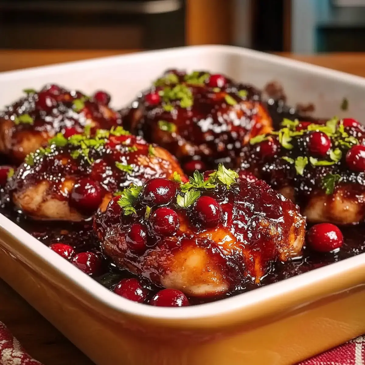 Cranberry Glazed Chicken Thighs for Juicy Weeknight Dinners