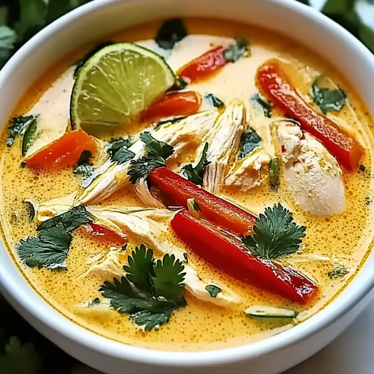 Crockpot Thai Coconut Chicken Soup: Creamy Comfort Awaits!