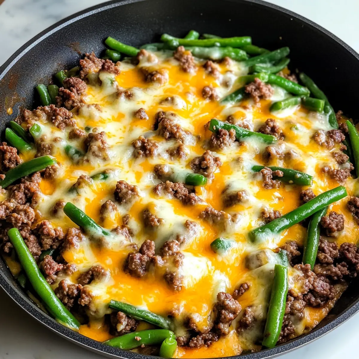 One-Pan Ground Beef Skillet with Green Beans Bliss
