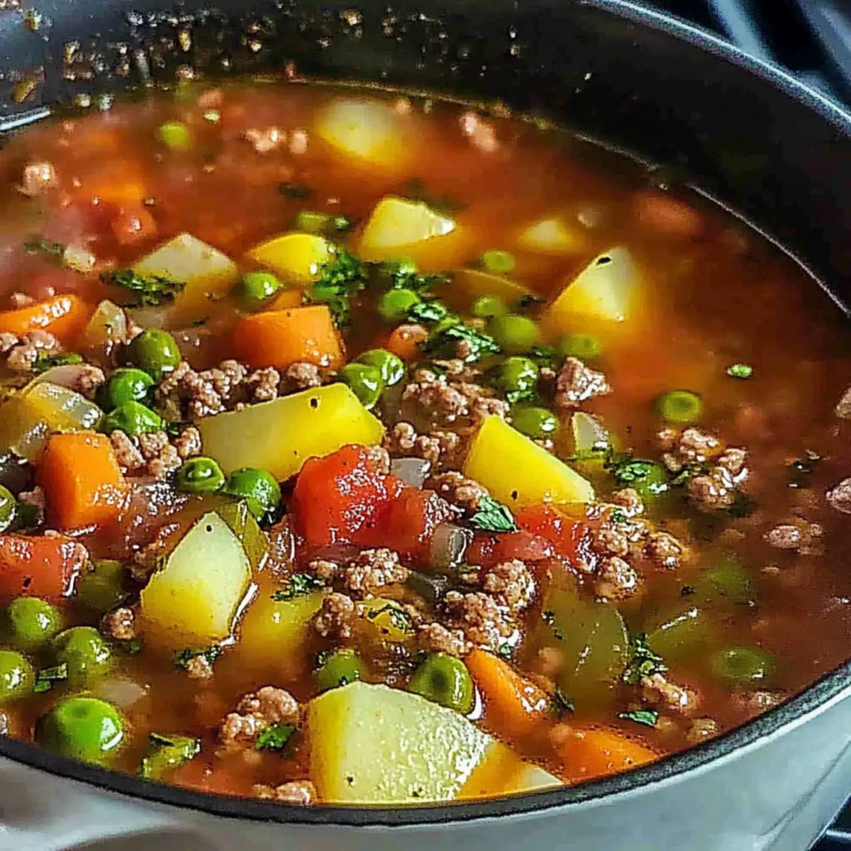 Savory Ground Beef Vegetable Soup for Cozy Nights In
