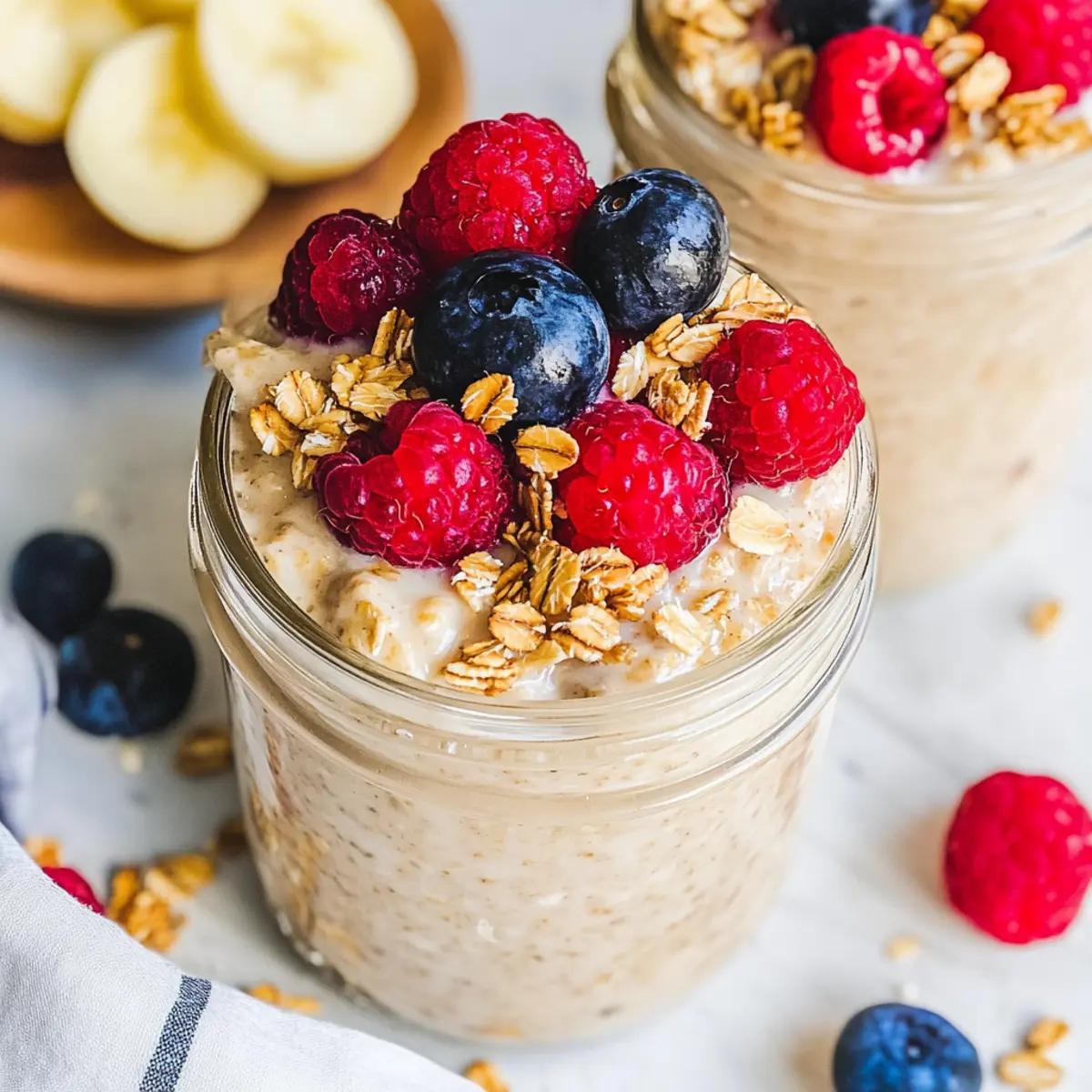 Nutty & Creamy Overnight Oats With Almond Milk Delight