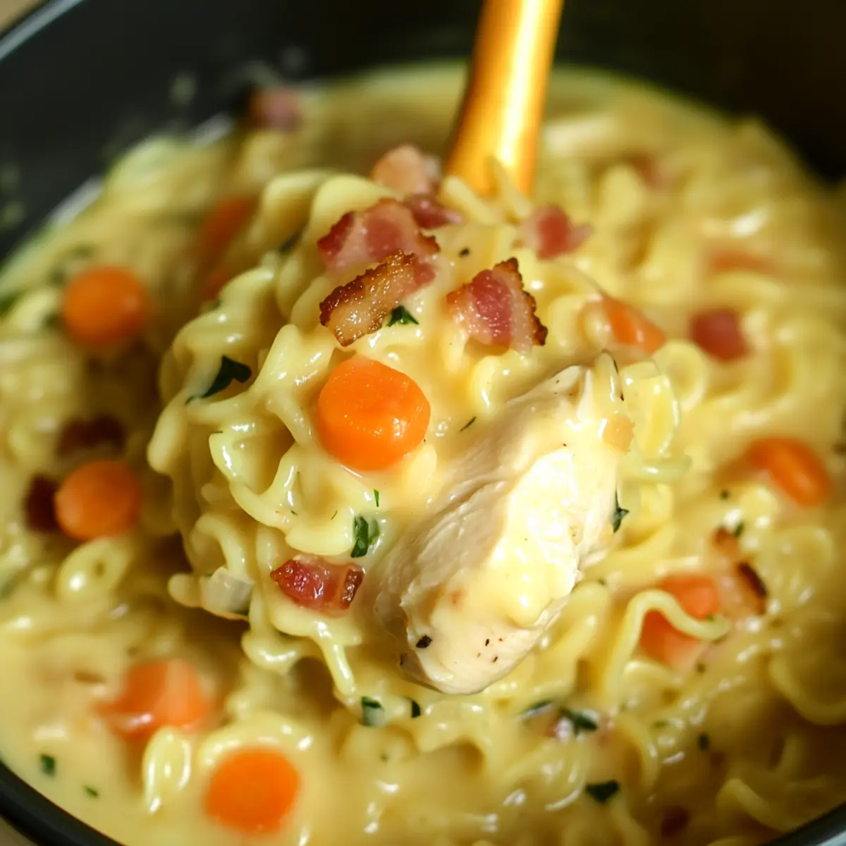 Creamy Crack Chicken Noodle Soup That’s a Cozy Hug in a Bowl