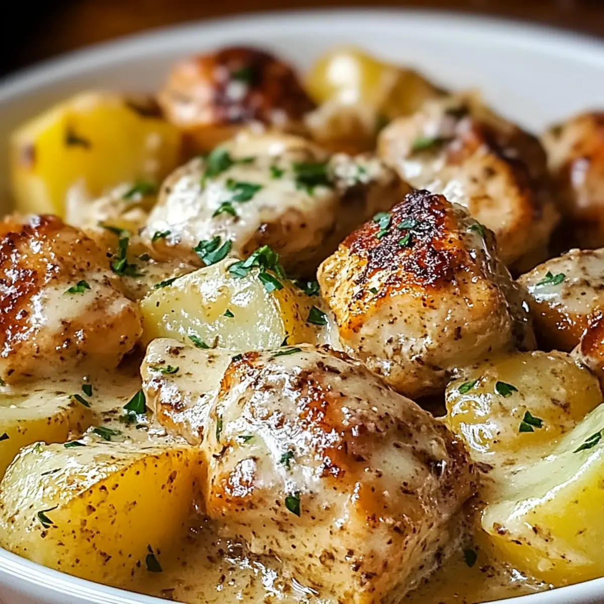 Savory Garlic Parmesan Chicken & Potatoes in the Slow Cooker