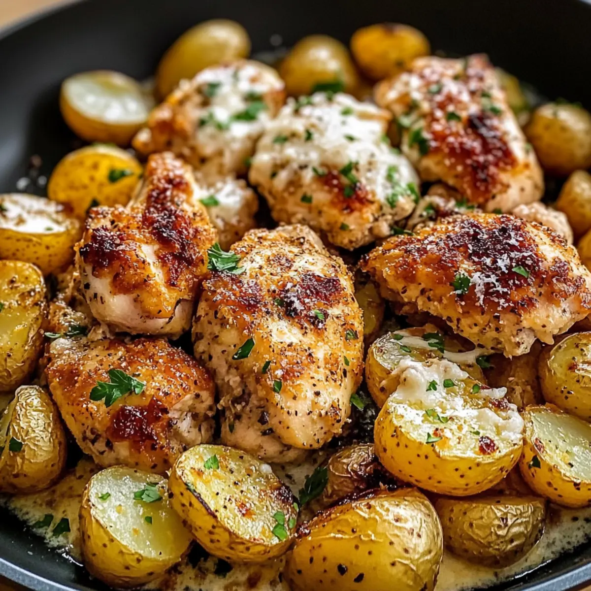Garlic Parmesan Chicken and Potatoes: A Cozy One-Pan Wonder