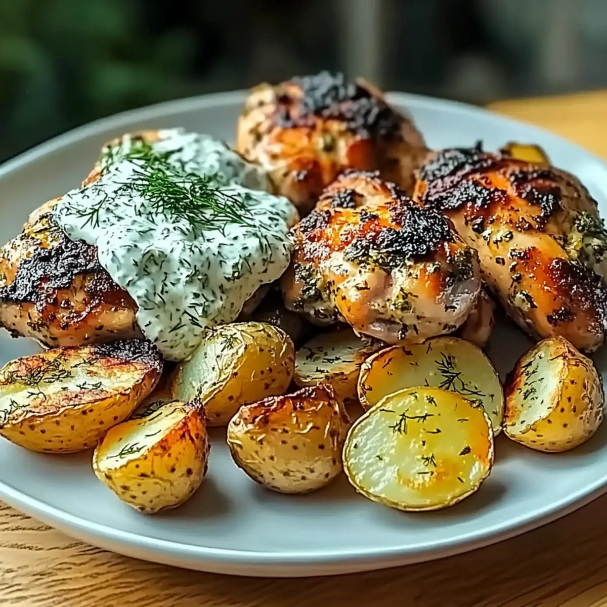 Spicy Yogurt Marinated Chicken with Creamy Feta Delight
