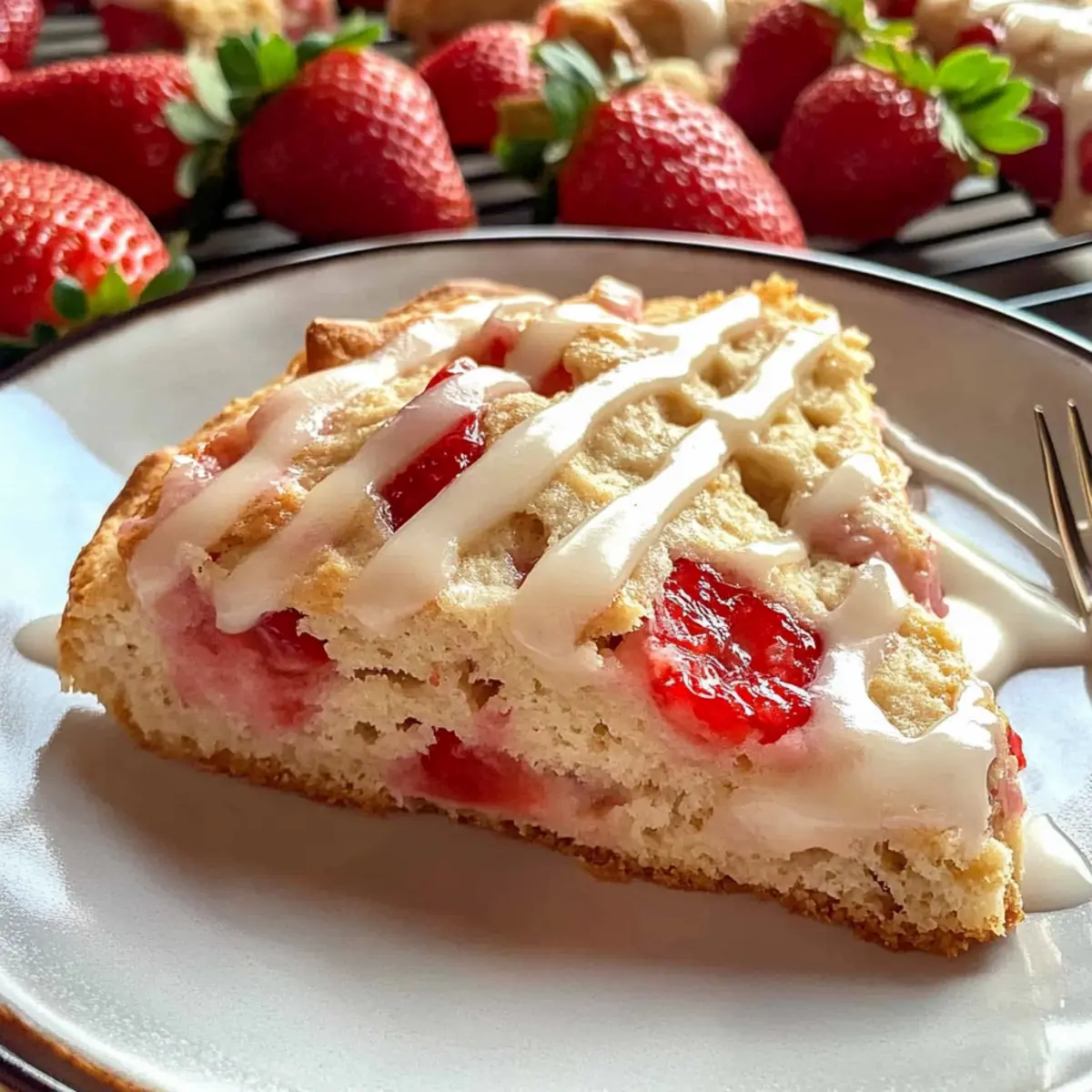 Flaky Sourdough Strawberry Scones for Sweet Morning Bliss