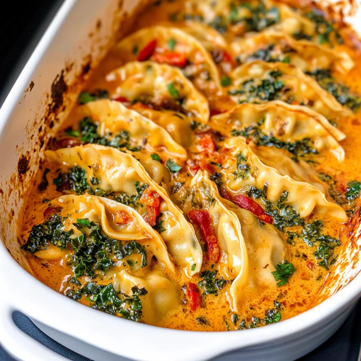 Vegan Baked Dumplings You’ll Crave with Red Curry Sauce