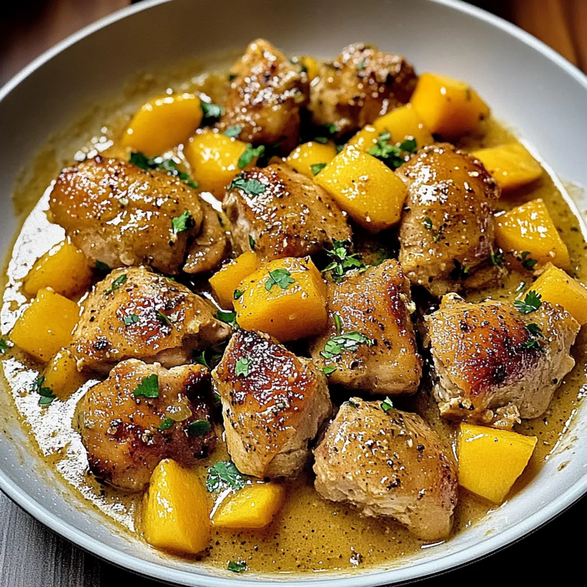 Savory Coconut Peach Chicken: A Tropical Summer Feast