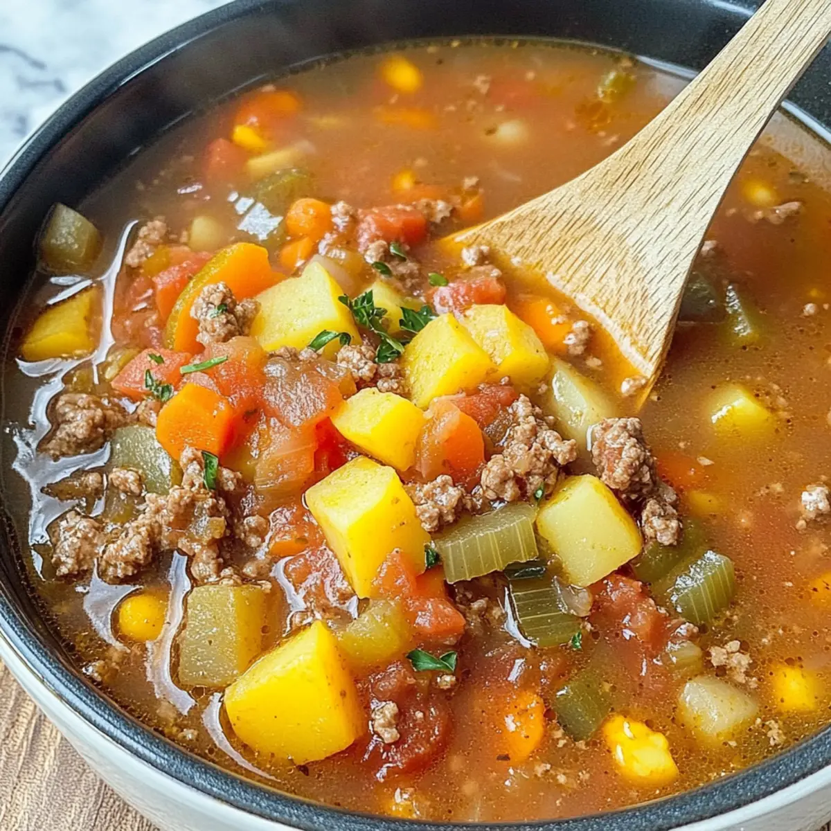 Hearty Hamburger Soup for Cozy Family Nights