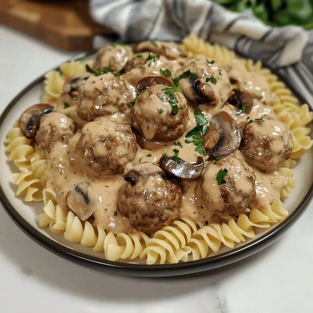 Savory Slow Cooker Meatball Stroganoff for Cozy Nights