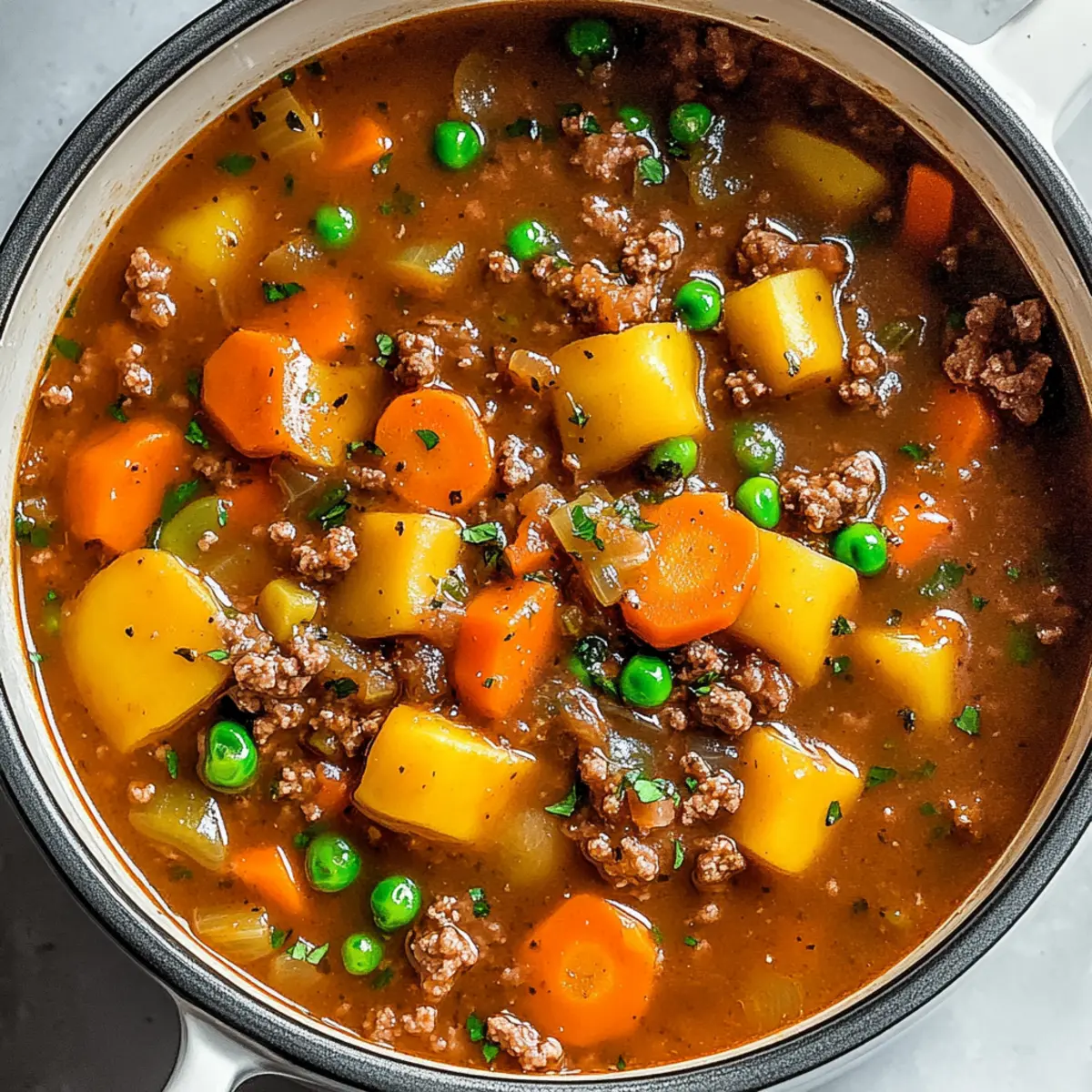 Comforting Hamburger Stew for Cozy Family Meals
