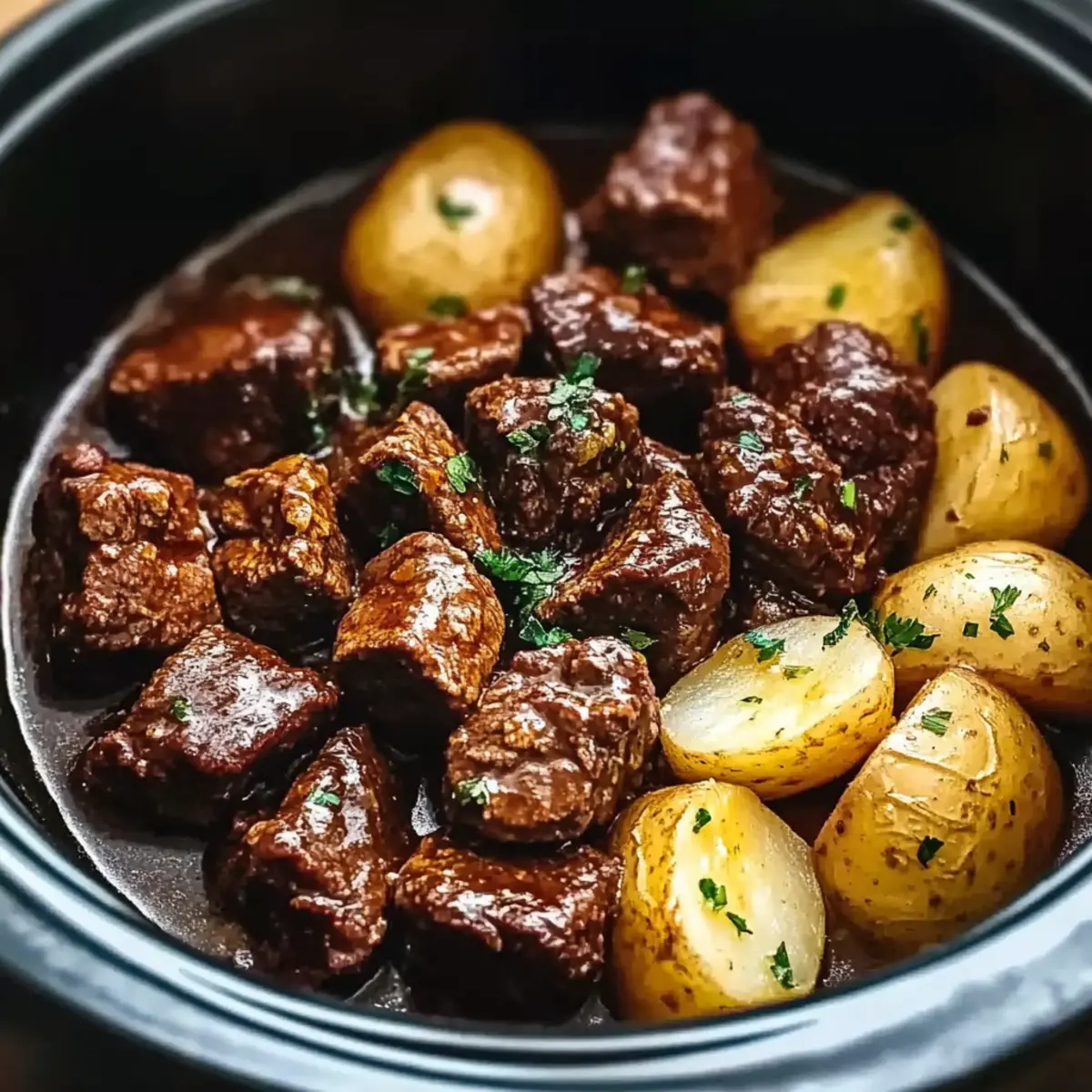 Savory Slow Cooker Garlic Butter Beef Bites That Melt in Your Mouth