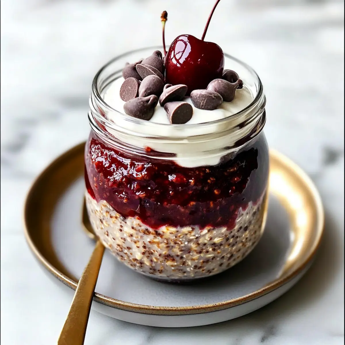 Indulge in Black Forest Cake-Inspired Overnight Oats Today
