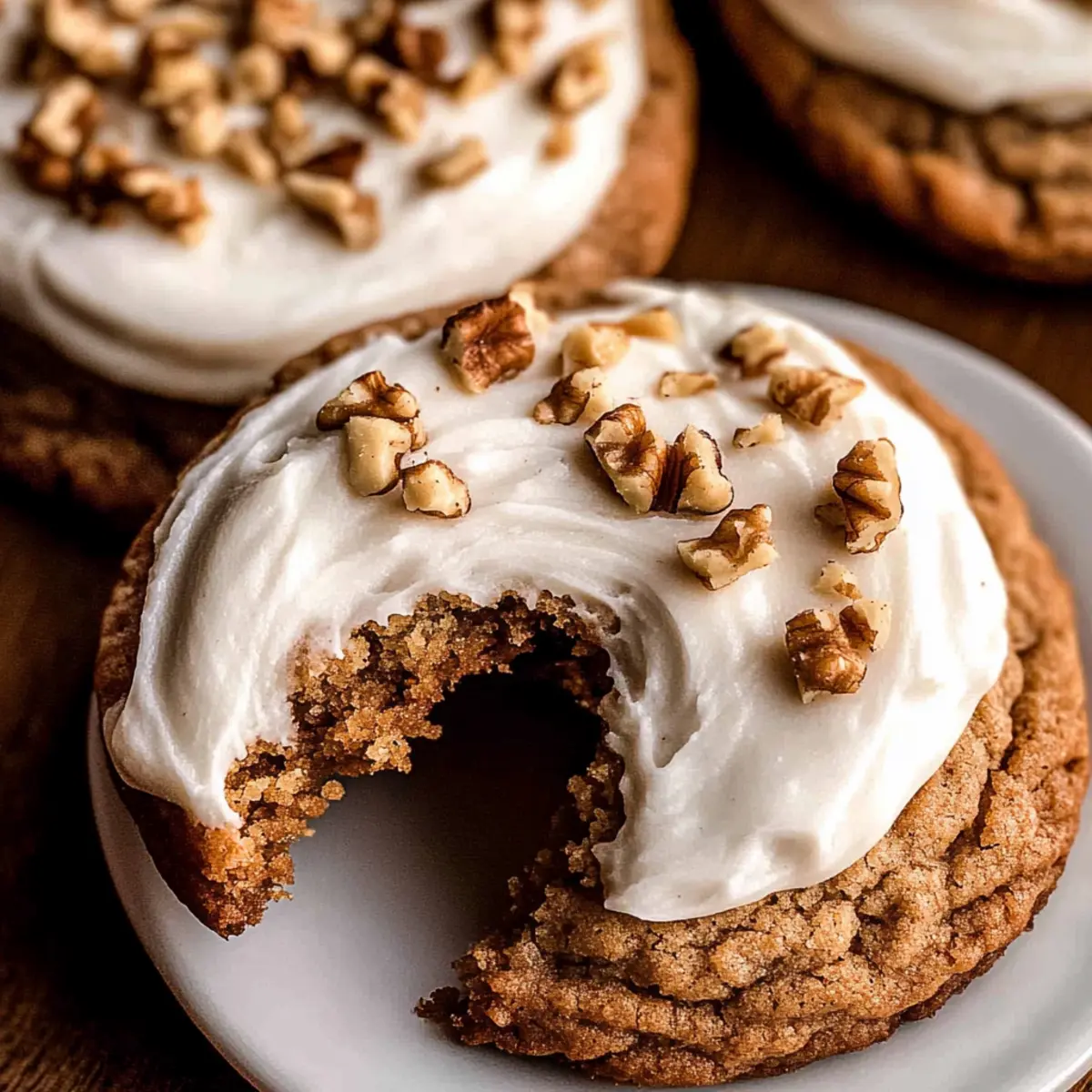 Chewy Carrot Cake Cookies with Creamy Frosting Bliss