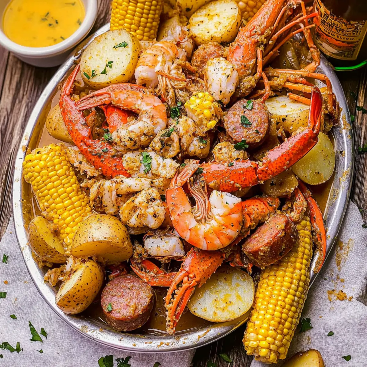 Cajun Seafood Boil with Garlic Butter Sauce for Summer Fun