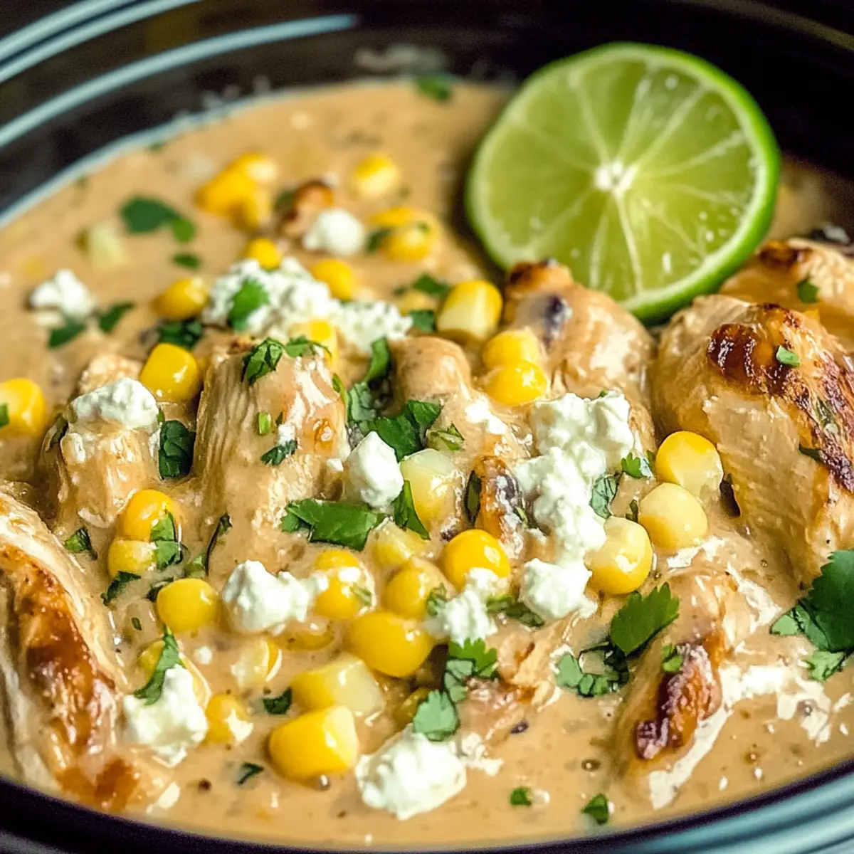 Creamy Slow-Cooker Street Corn Chicken That's a Game Changer