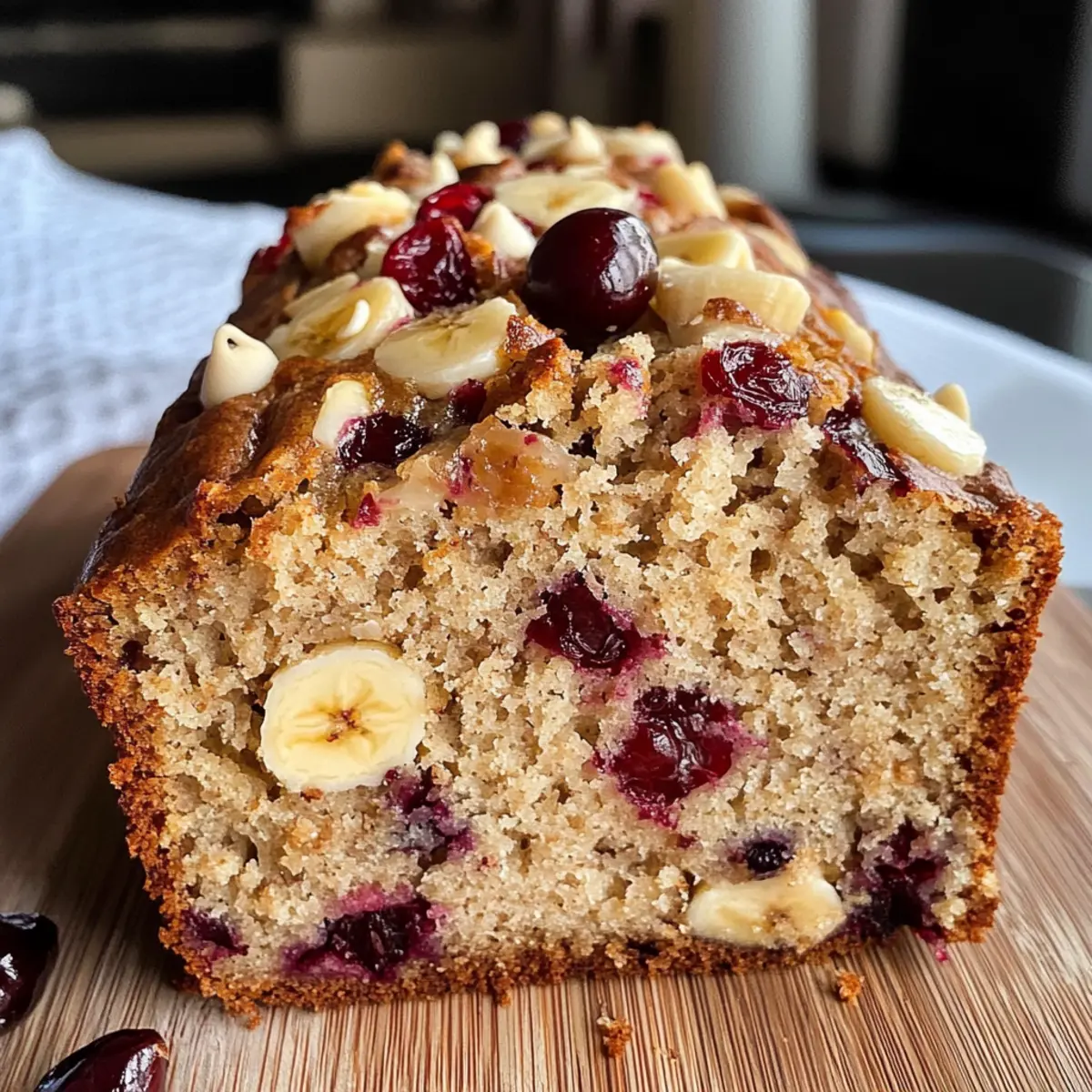 Cranberry White Chocolate Banana Bread That’ll Brighten Your Day