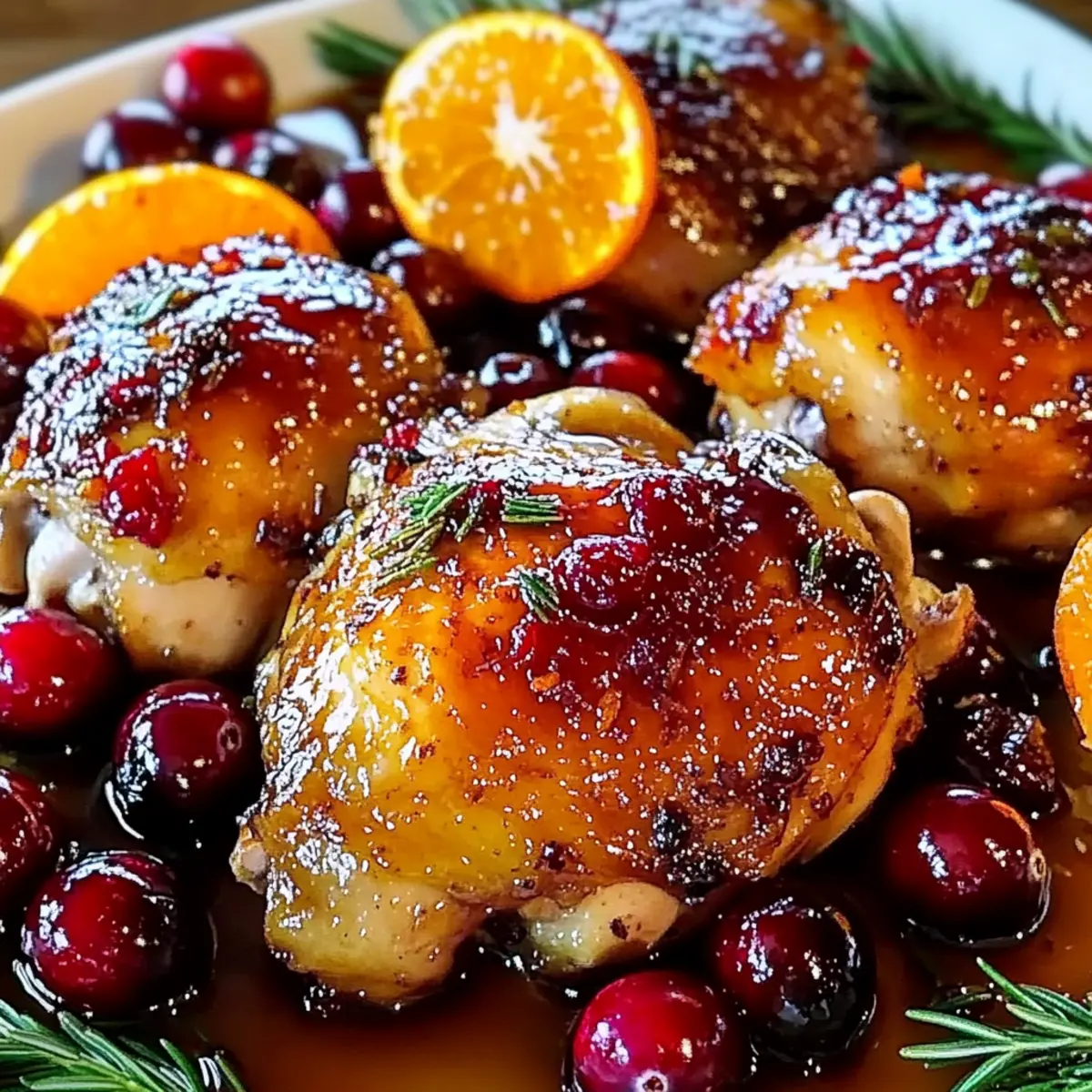 Oven-Baked Orange–Cranberry Chicken Thighs for a Cozy Dinner