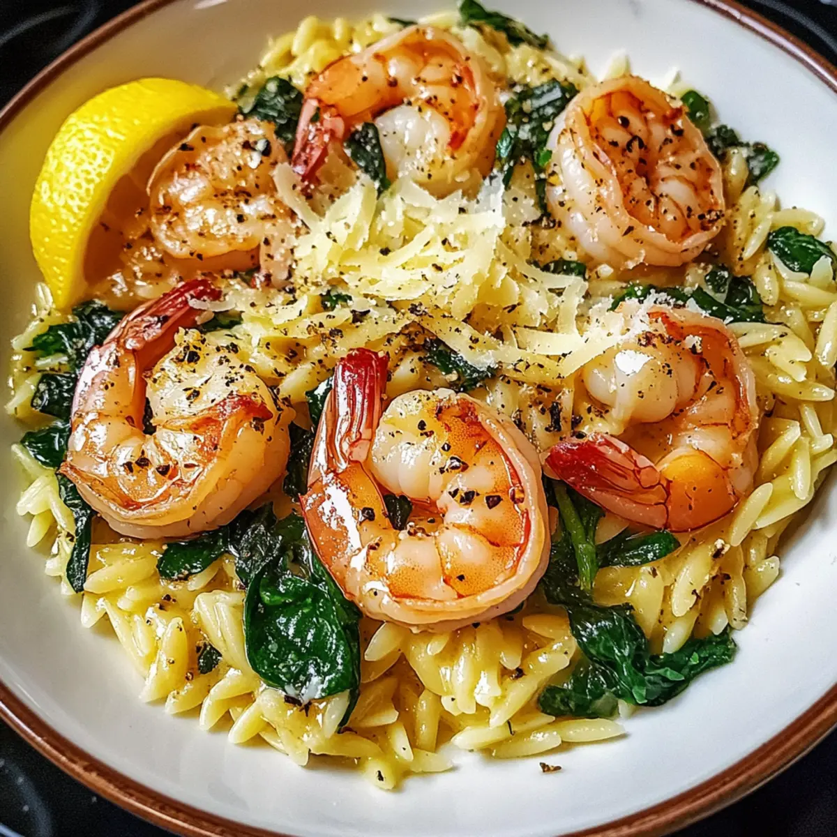 Shrimp Orzo in Lemon Garlic Sauce for a Quick Gourmet Dinner