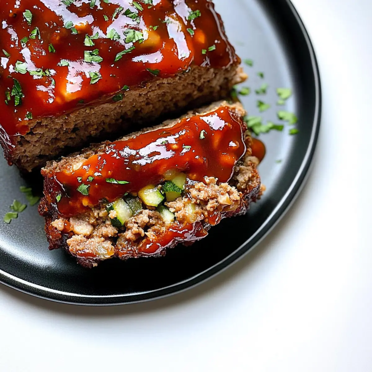 Irresistibly Sweet + Spicy Meatloaf Loaded with Veggies