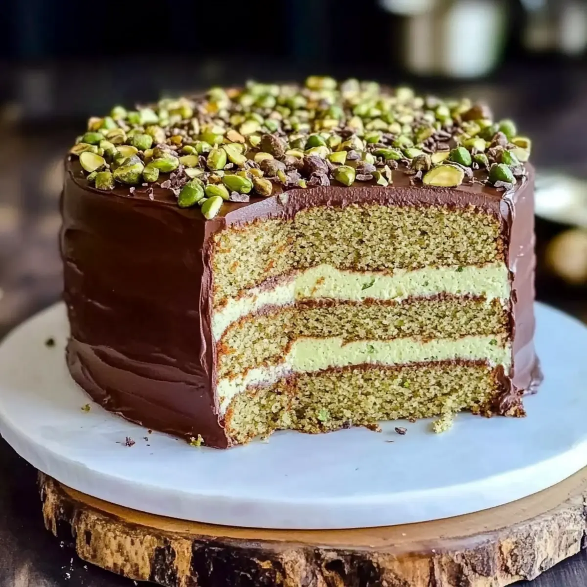 Chocolate Pistachio Cake: A Luxurious Slice of Bliss