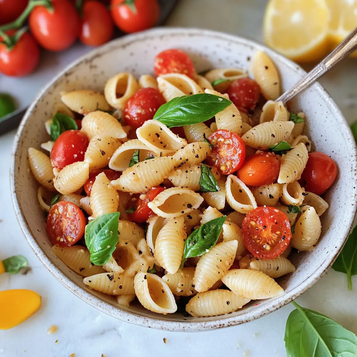 Fresh Bruschetta Pasta Salad for Your Summer Gatherings