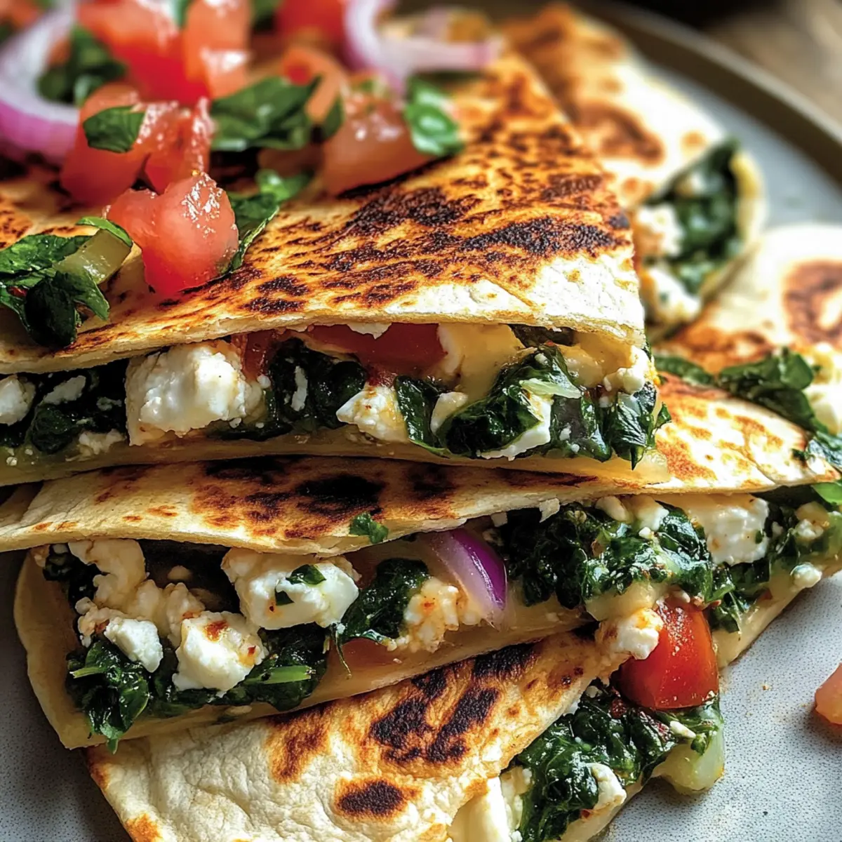 Savory Mediterranean Quesadillas Ready in Just 15 Minutes