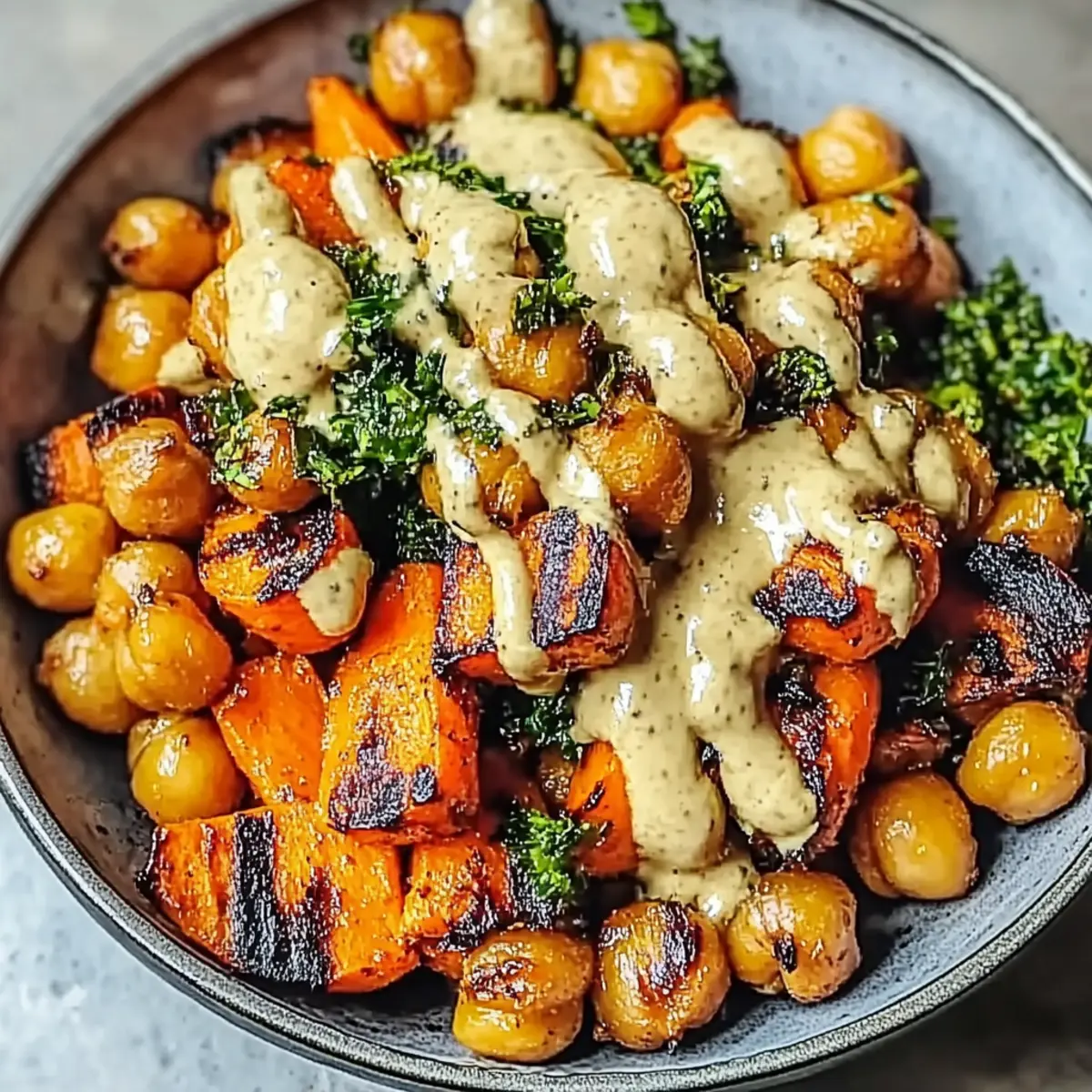 Roasted Carrot and Chickpea Bowl: A Colorful Vegan Delight