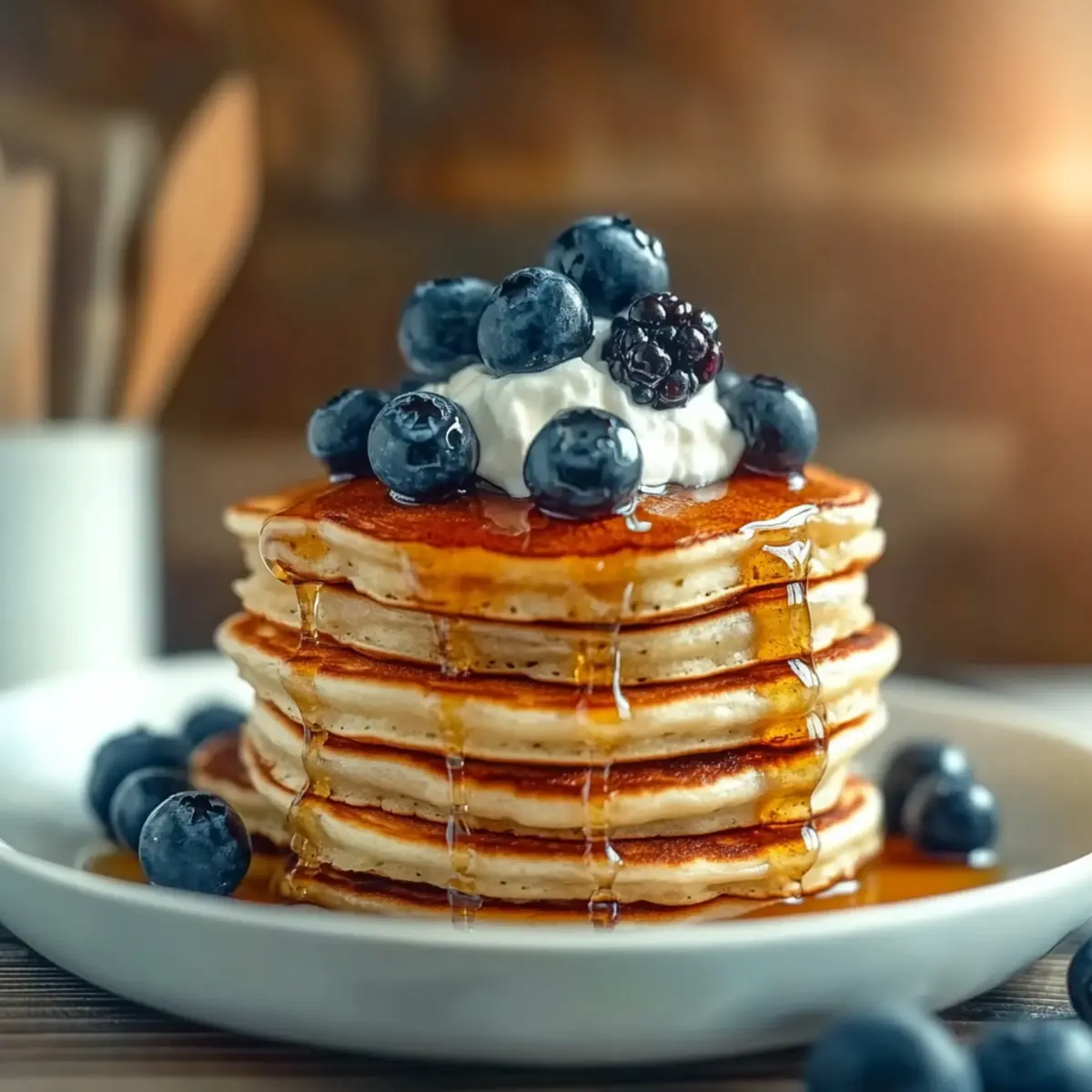Fluffy Greek Yogurt Protein Pancakes for Healthy Mornings