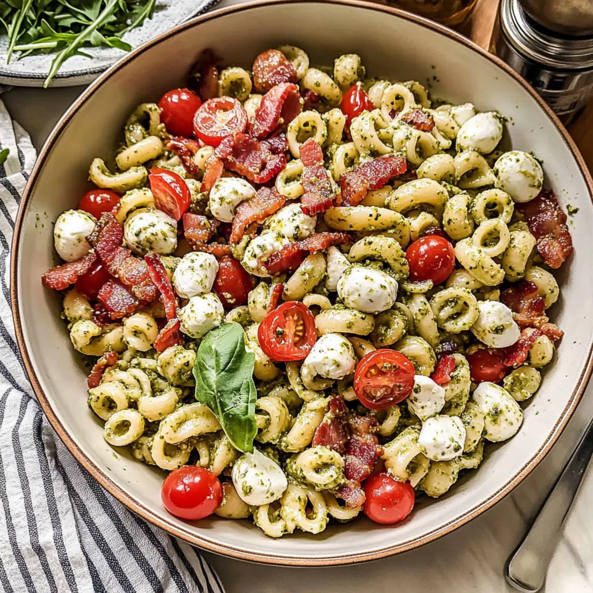Delicious Creamy Pesto Pasta Salad for Summer Gatherings