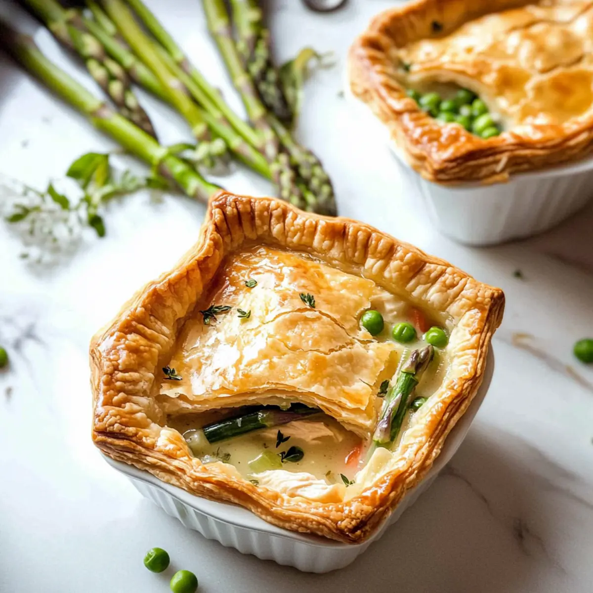 Delicious Spring Chicken Pot Pies with Fresh Seasonal Veggies