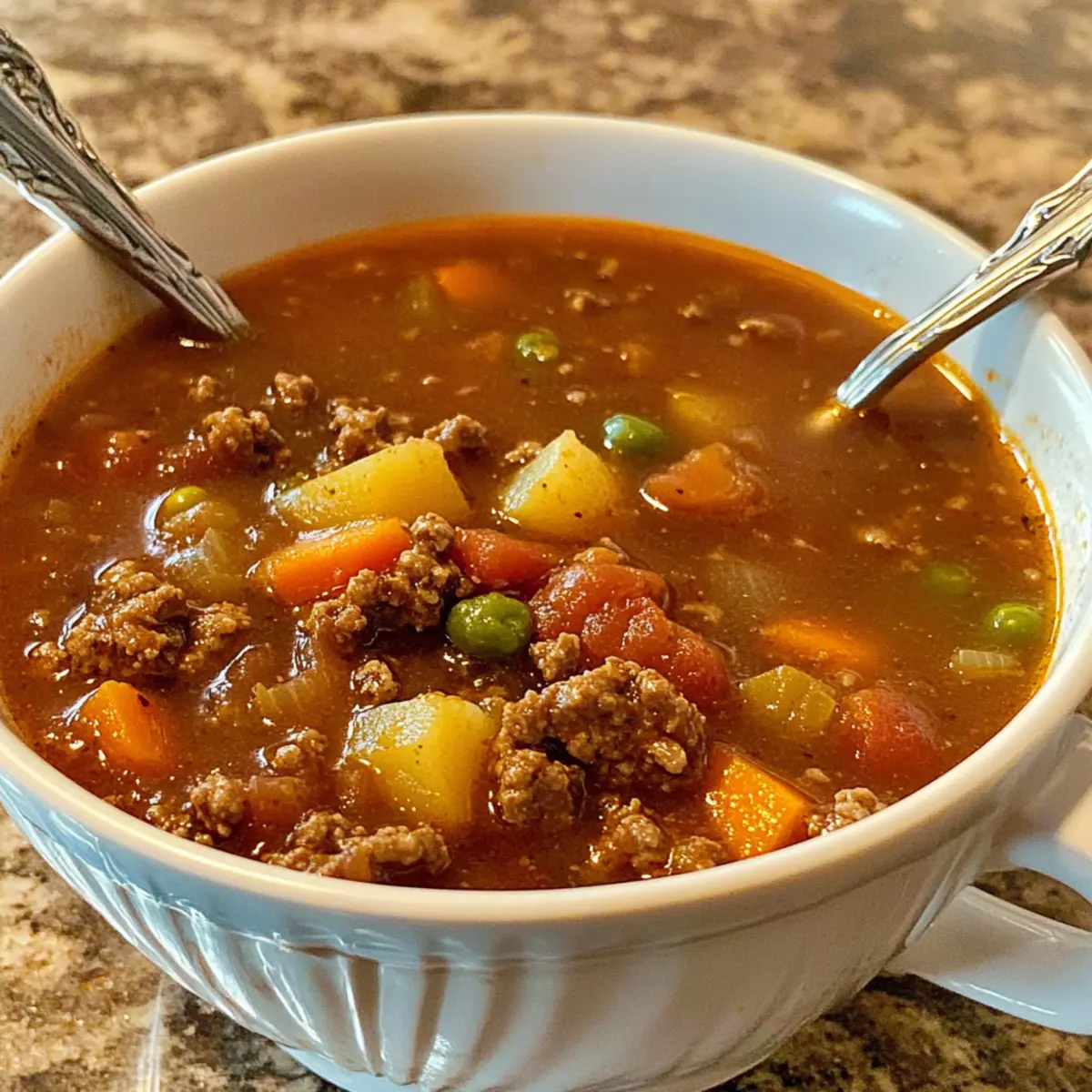 Cozy Up with Easy Hamburger Soup: Comfort in a Bowl