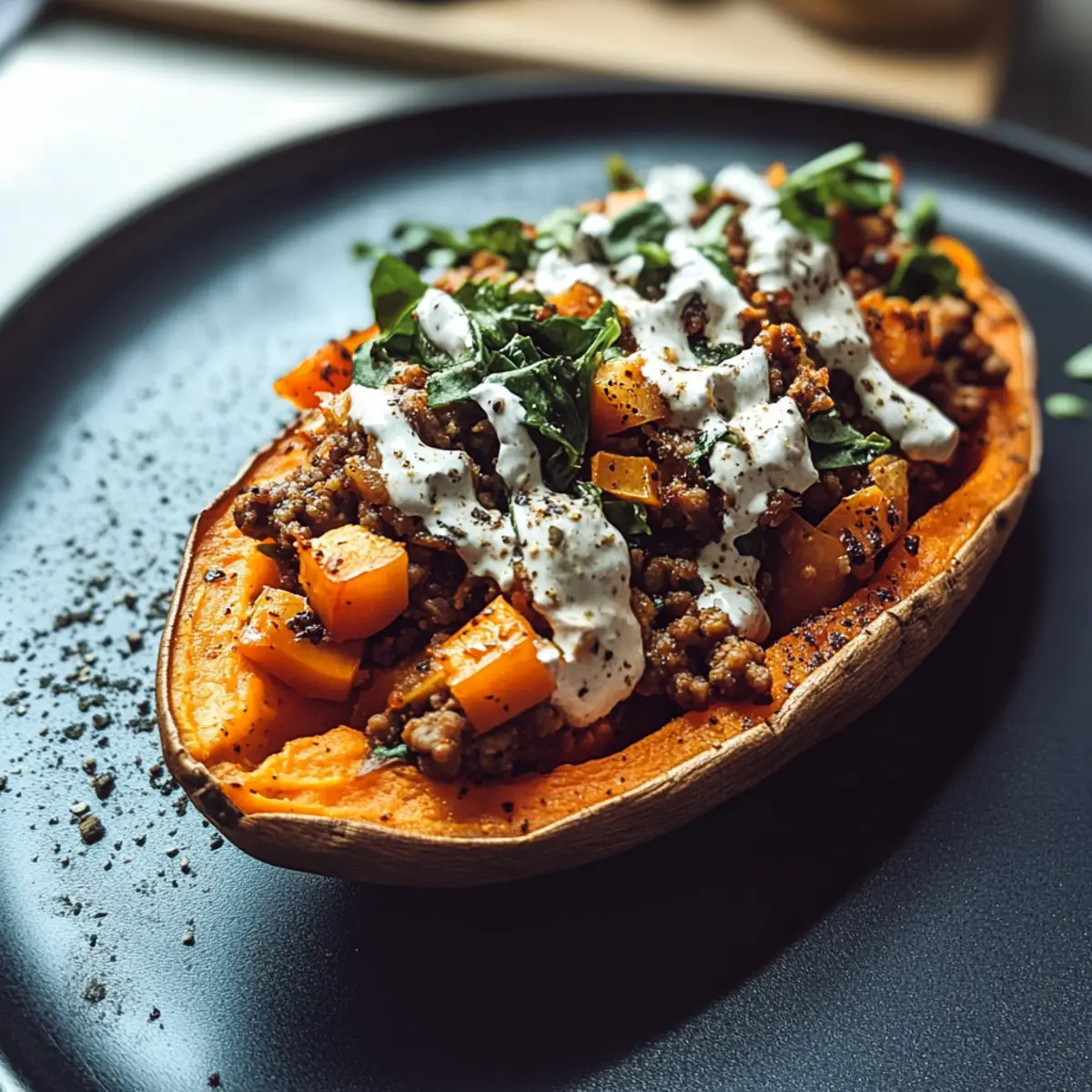 Protein Loaded Sweet Potato Boats for a Hearty, Healthy Delight