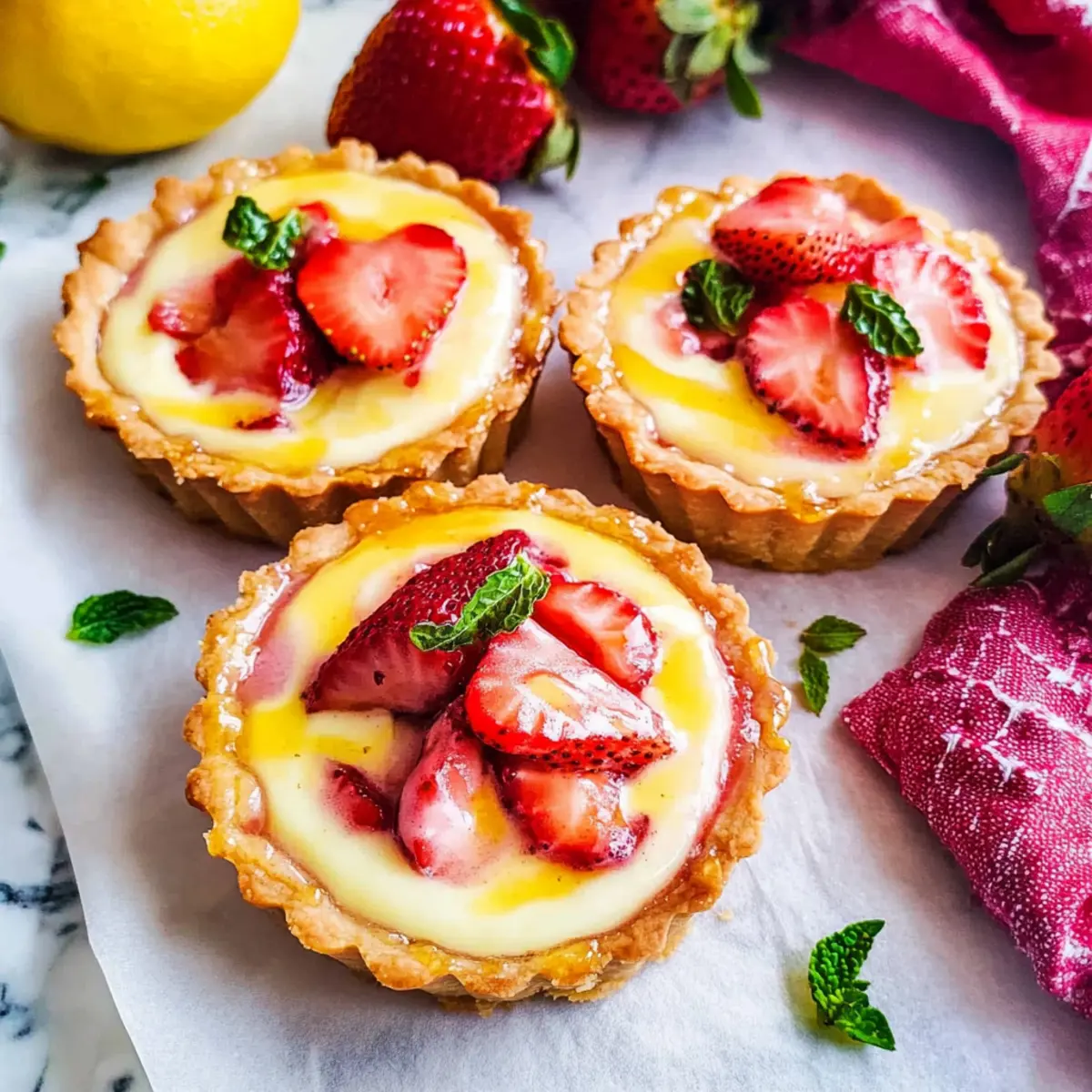 Delicious Strawberry Honey Custard Tarts for Spring Bliss