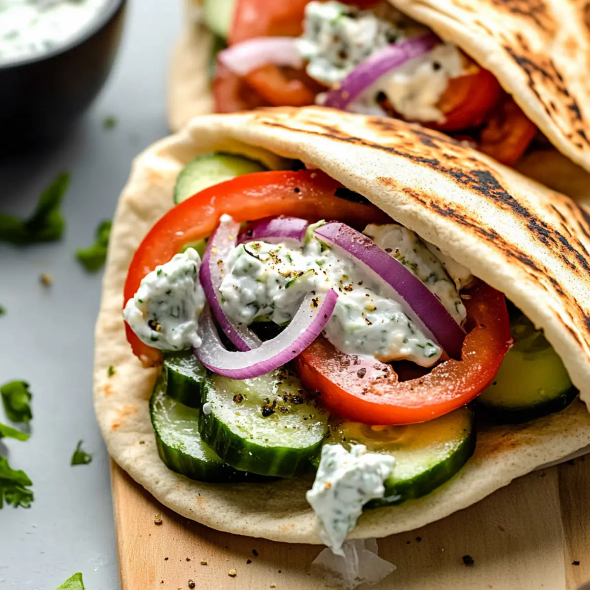 10-Minute Veggie Greek Pita Sandwiches for Your Busy Days