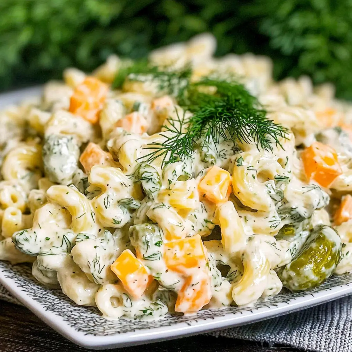 Creamy Dill Pickle Pasta Salad: A Tangy Summer Delight