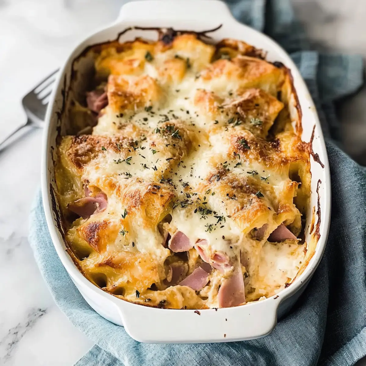 Deliciously Cozy Croque Madame Breakfast Casserole Recipe