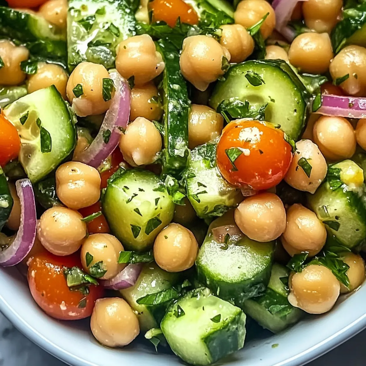 Delicious Marinated Chickpea Cucumber Salad for Fresh Flavor