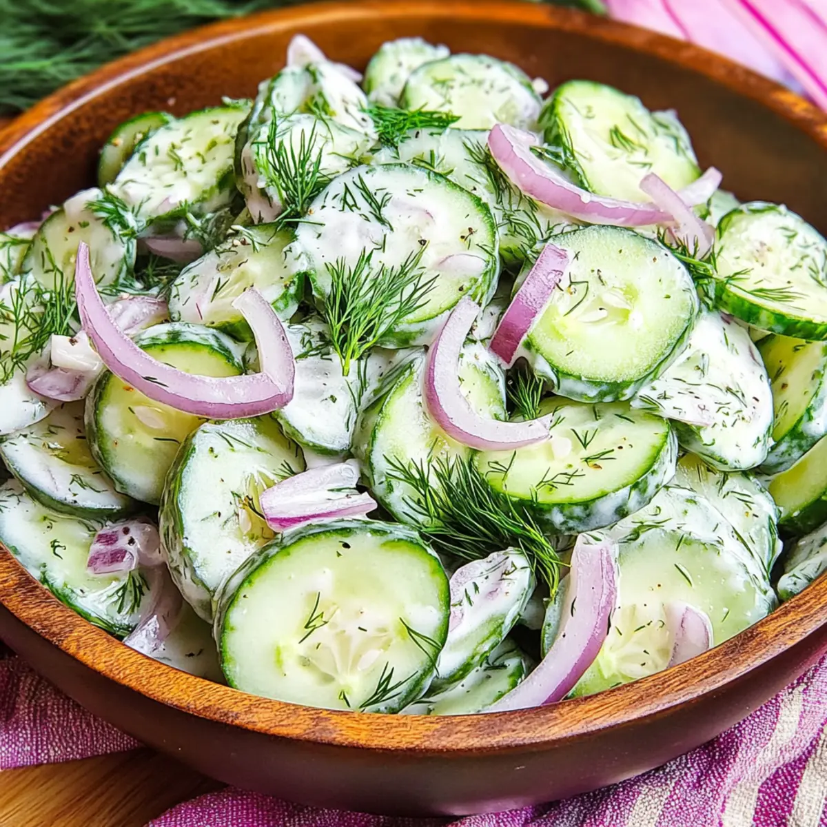Creamy Dilled Cucumber Salad Perfect for Hot Summer Days