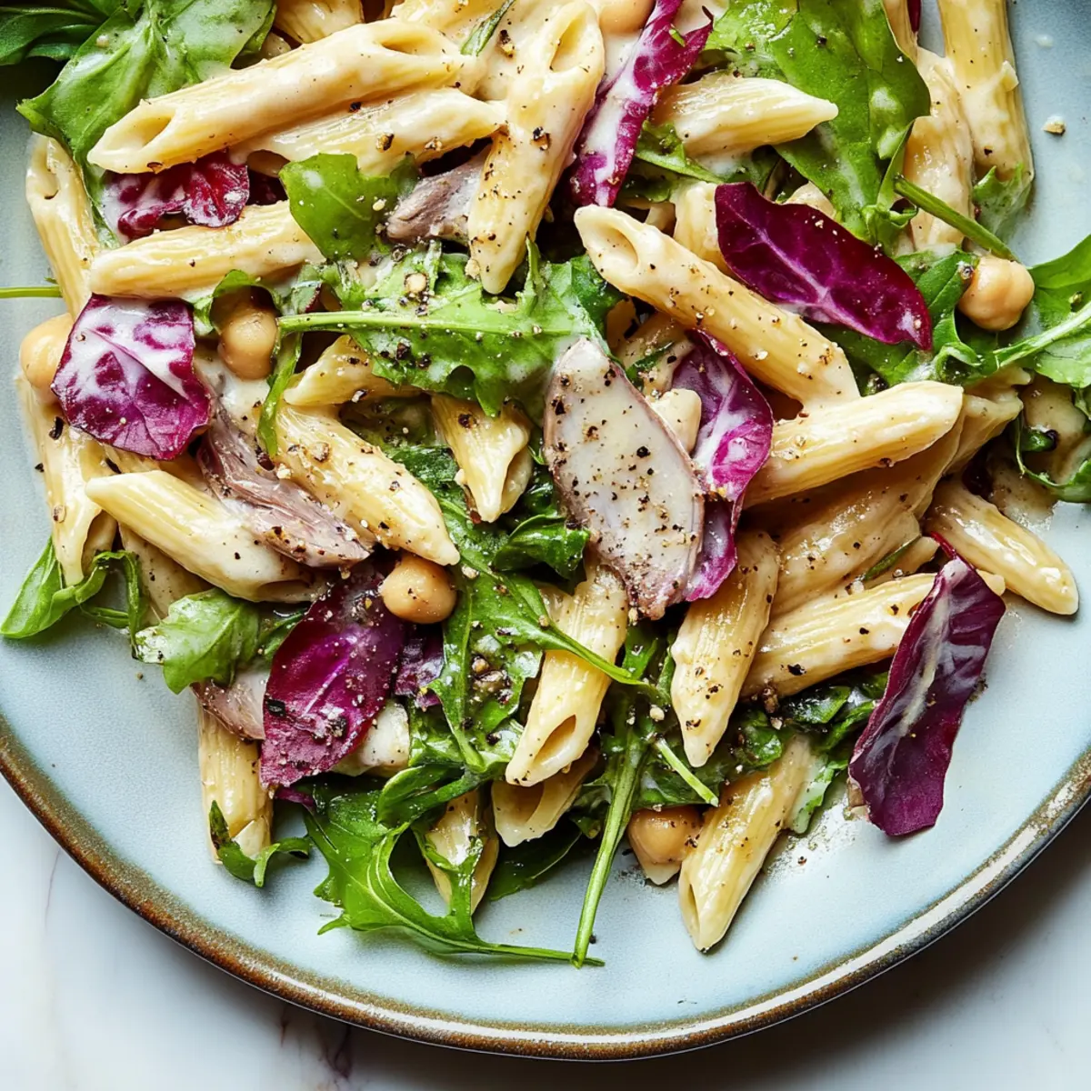 Flavor-Packed Salad Pasta with Anchovy Sauce in 20 Minutes