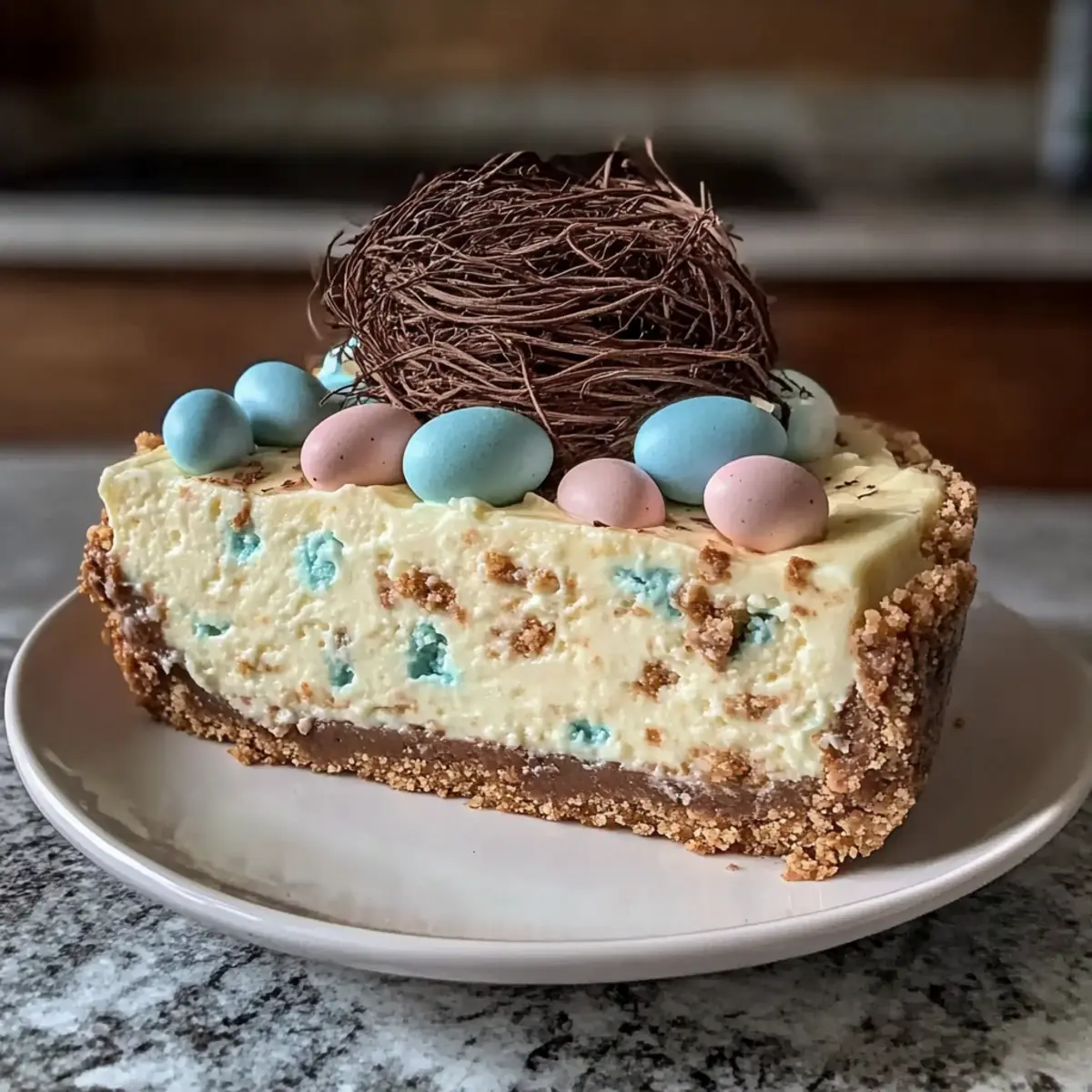 Creamy No-Bake Robin’s Egg Cheesecake for Spring Bliss