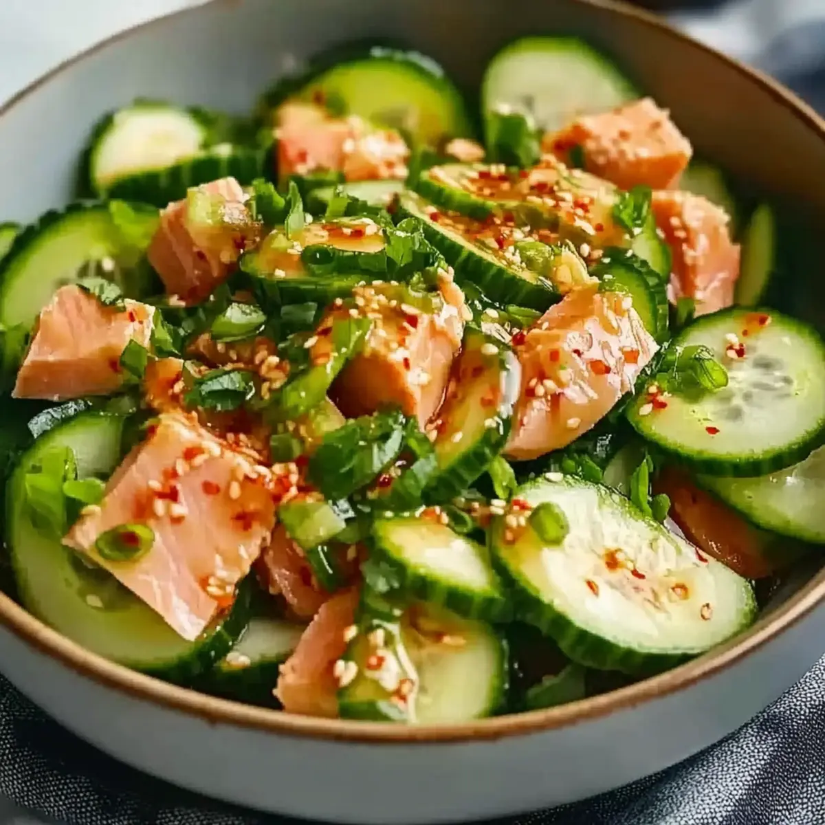 Spicy Tuna Cucumber Salad: A Quick, Fresh Summer Delight