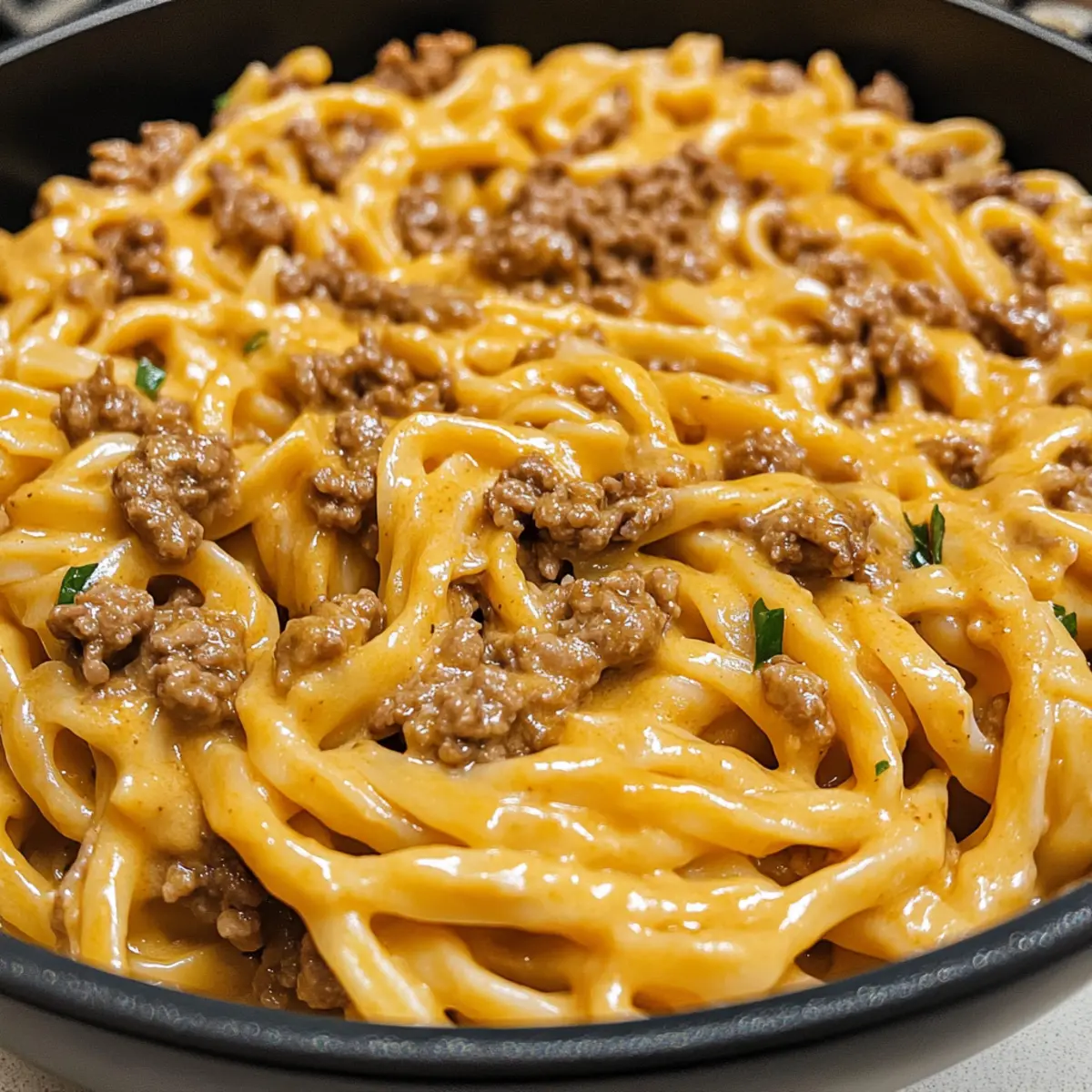 One-Pot Creamy Beef and Garlic Butter Pasta in 30 Minutes