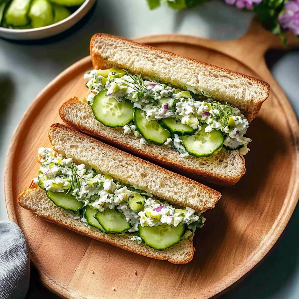 Refreshing Cucumber Salad Sandwiches for a Light Lunch Delight