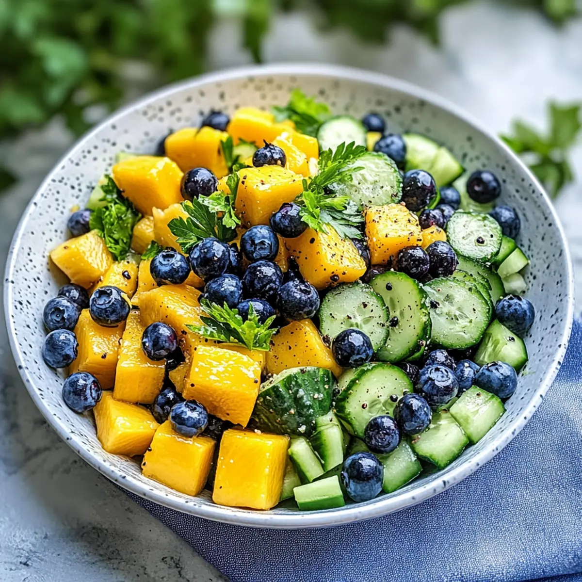 Bright Mango Cucumber Blueberry Salad for Ultimate Refreshment