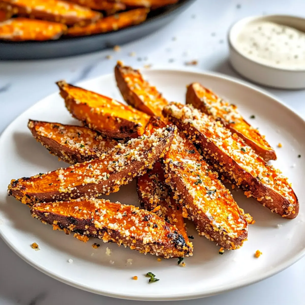 Crispy Baked Garlic Parmesan Sweet Potato Wedges You’ll Love
