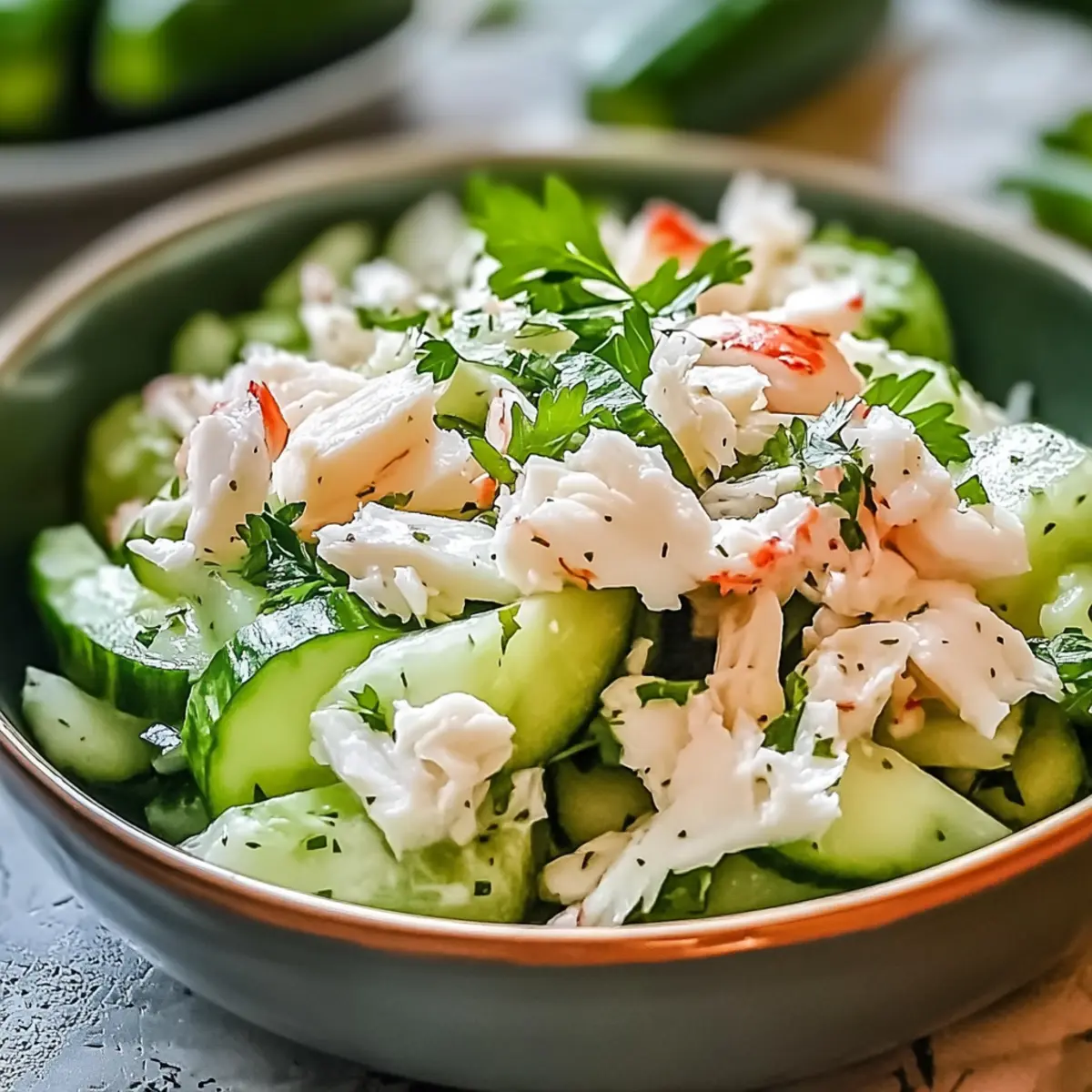 Crisp Cucumber Salad with Crab Meat for Summer Bliss
