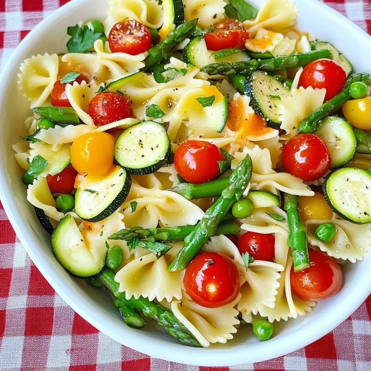 Refreshing Spring Pasta Salad Loaded with Colorful Veggies