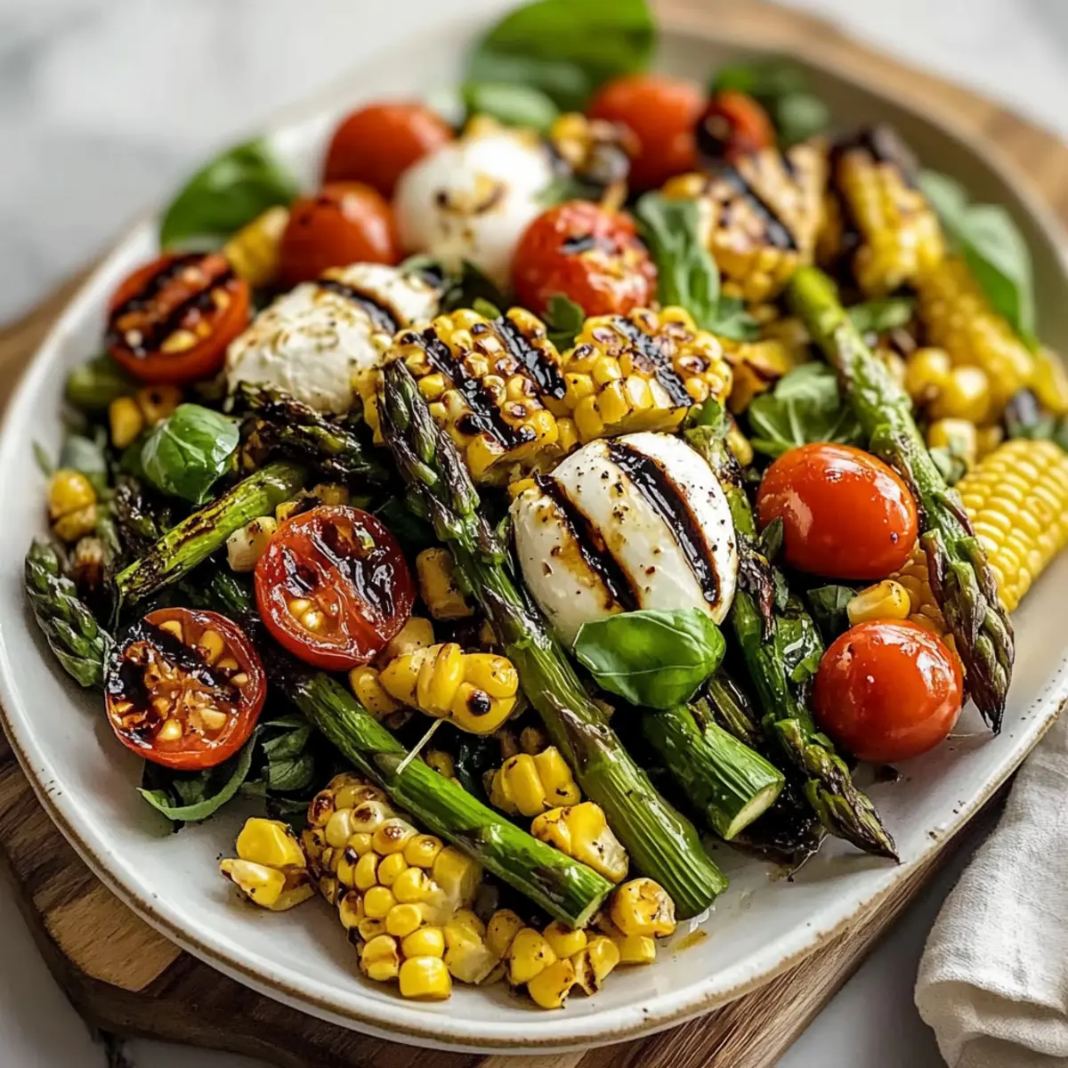 Summer Delight: Grilled Asparagus and Corn Salad Bliss